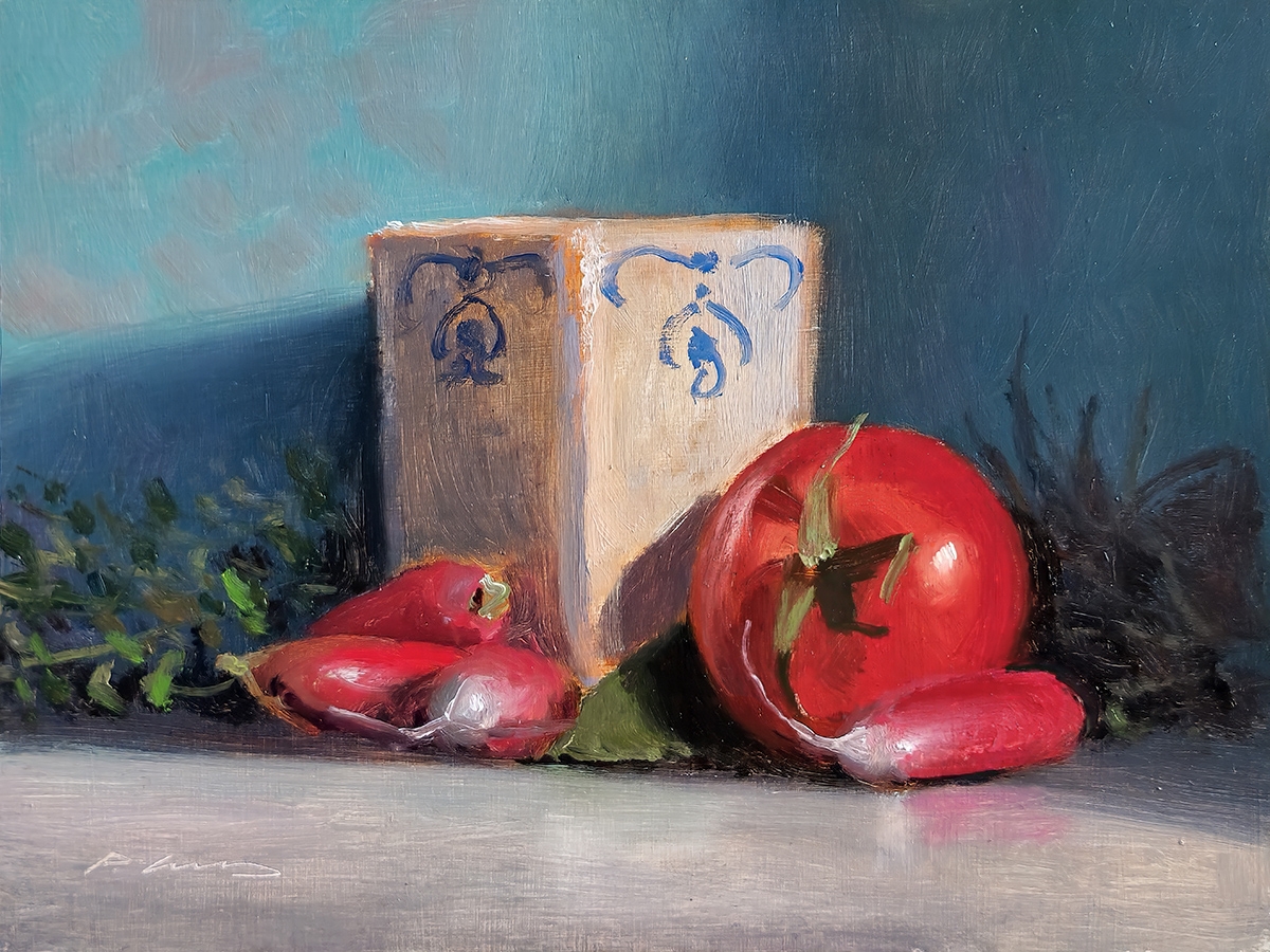 Peinture : Tomate et Radis Peinture : Tomate et Radis