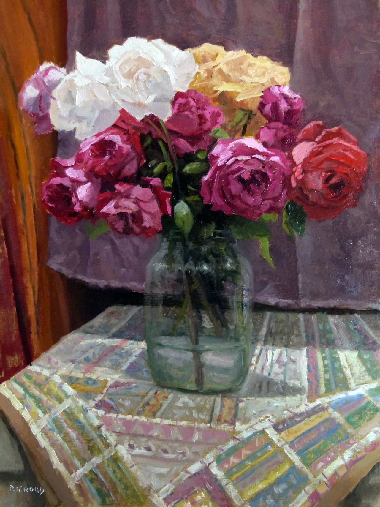Peinture : Bouquet de Roses 