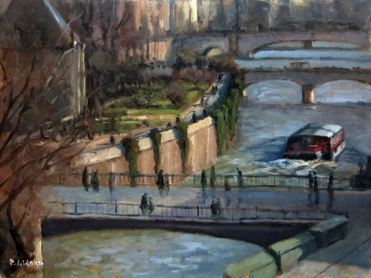Peinture : La Seine à Paris 