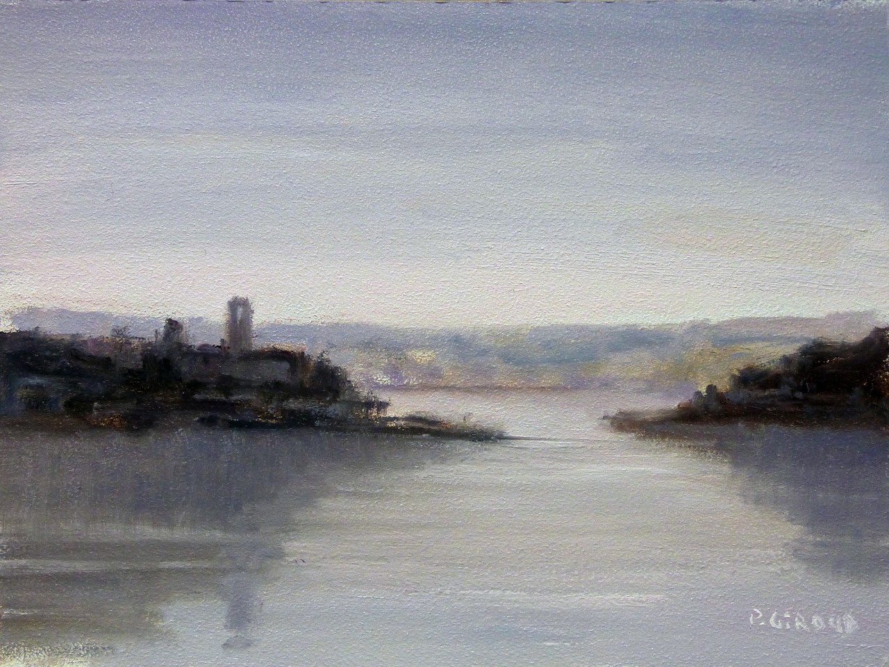 Peinture : Bord de la Durance 