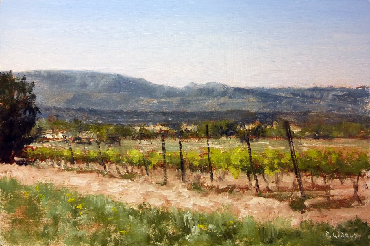 Peinture : Vignes près de Cadenet 