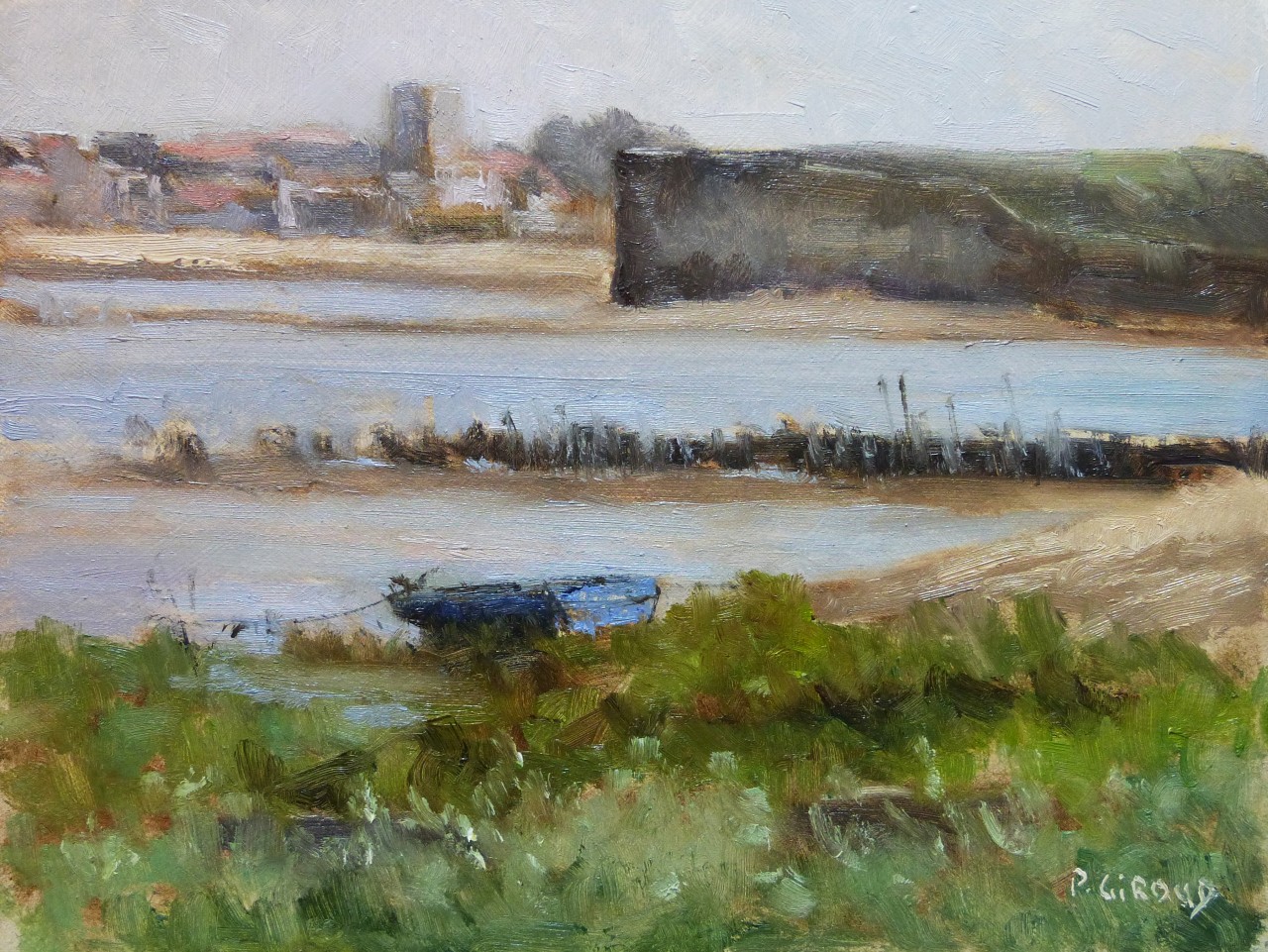 Peinture : Barque Bleue 