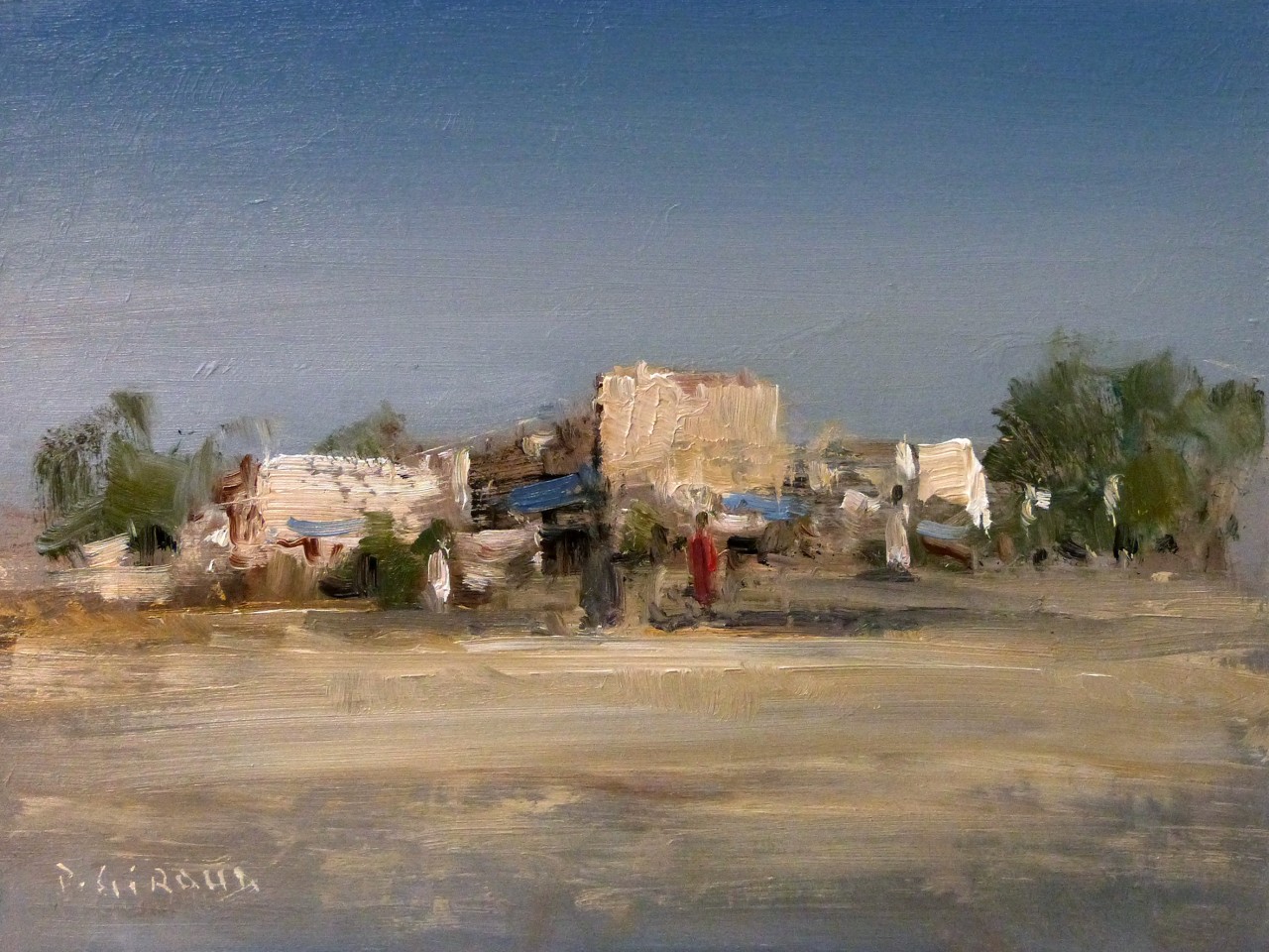 Peinture : Aux Portes du Désert 