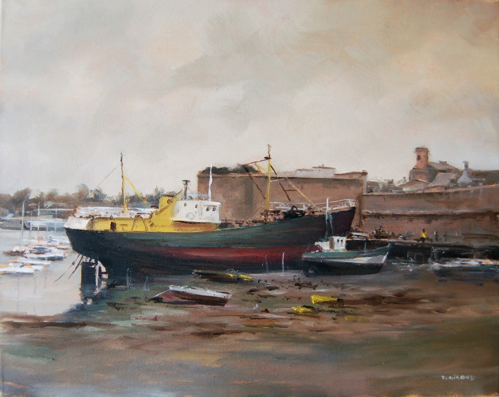 Peinture : Bateau Musée Concarneau 