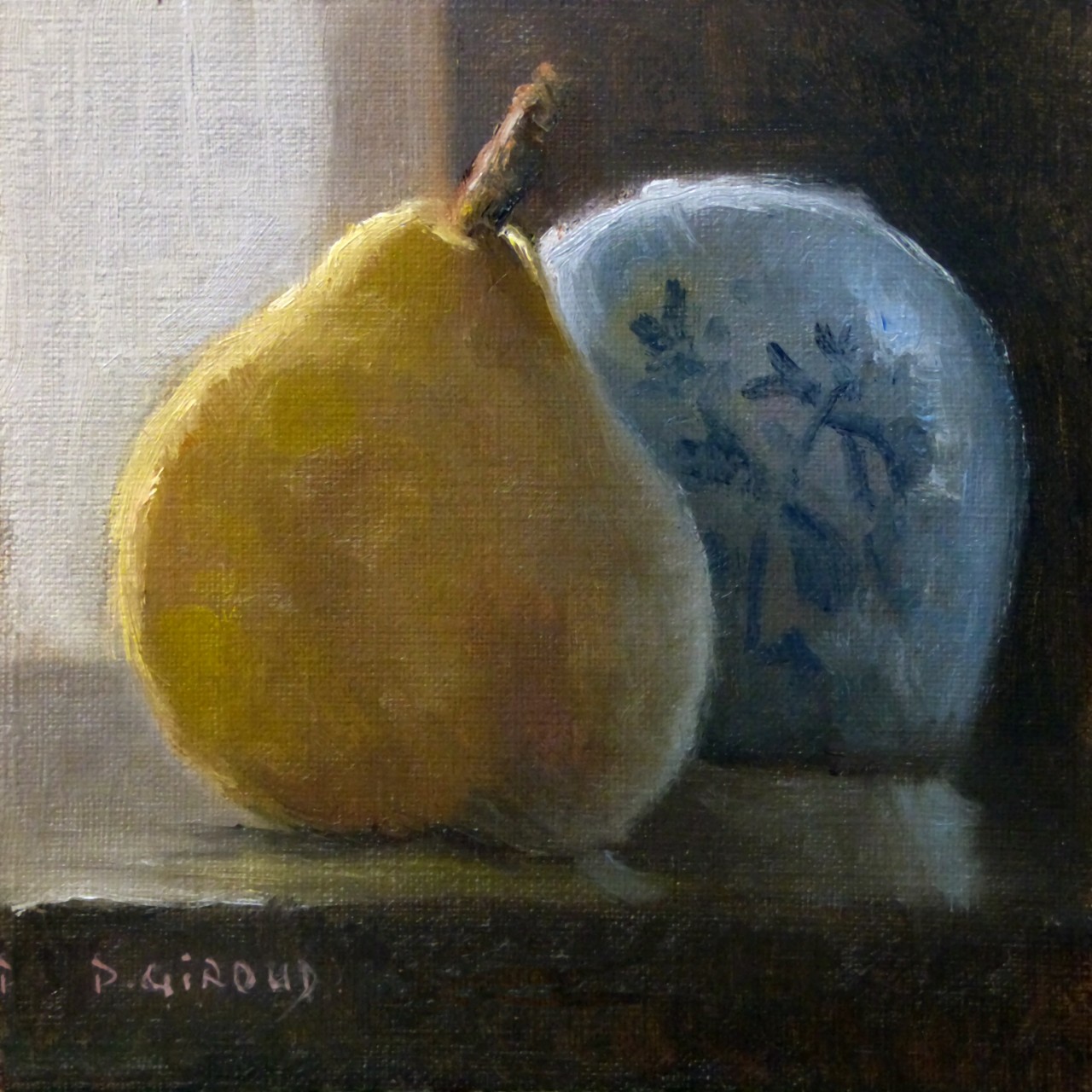 Peinture : Poire à Contrejour