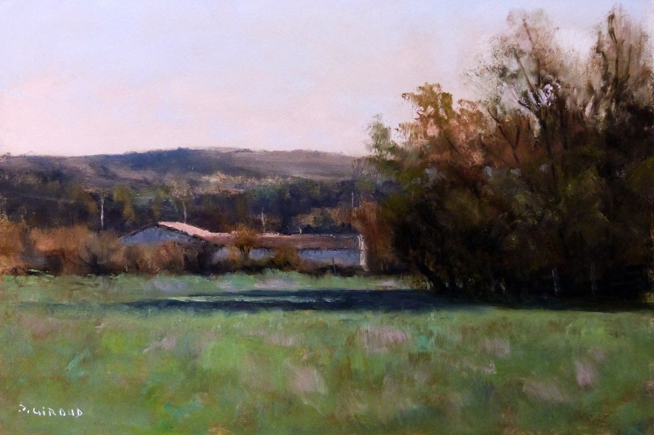 Peinture : Ferme vers Sisteron 