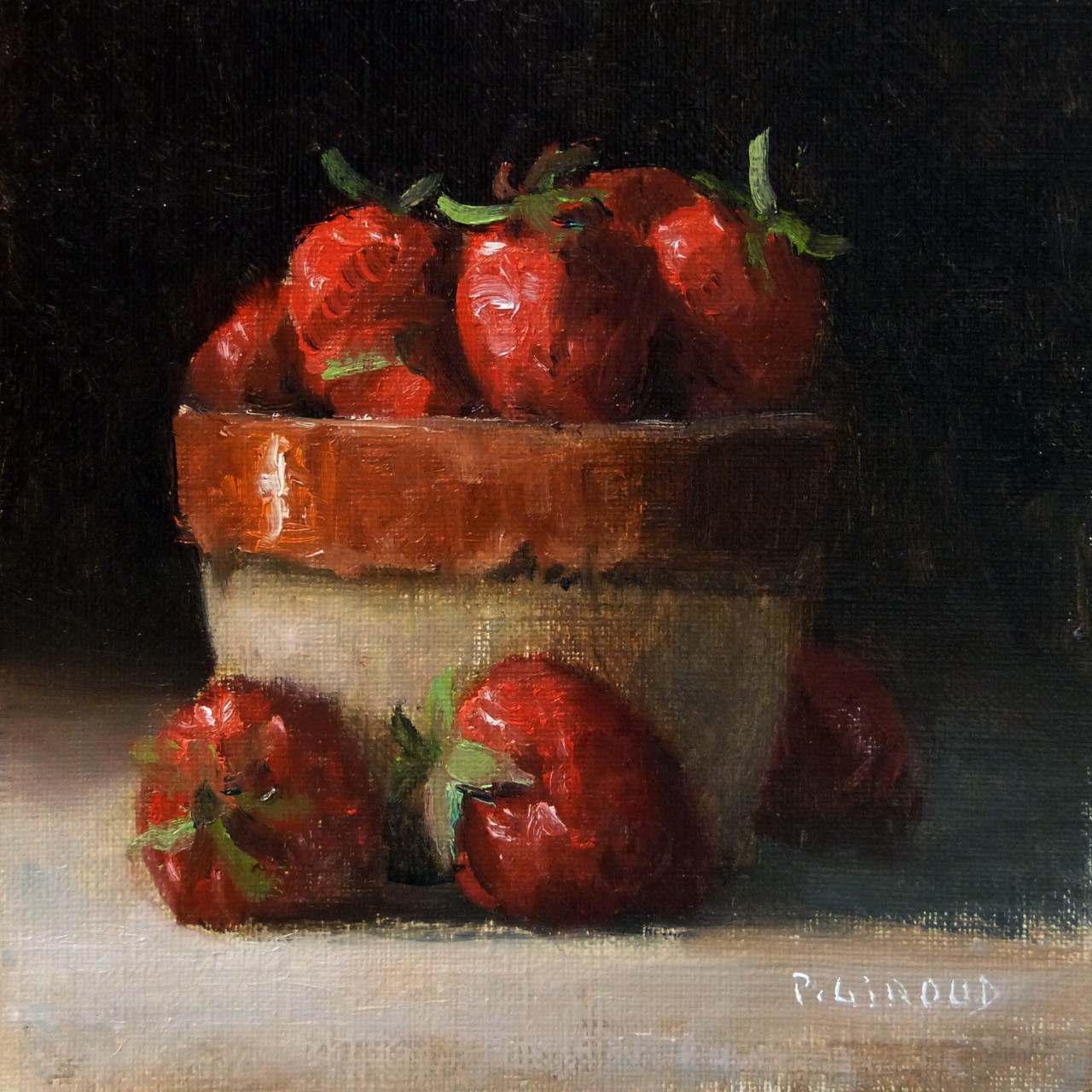 Peinture : Fraises 