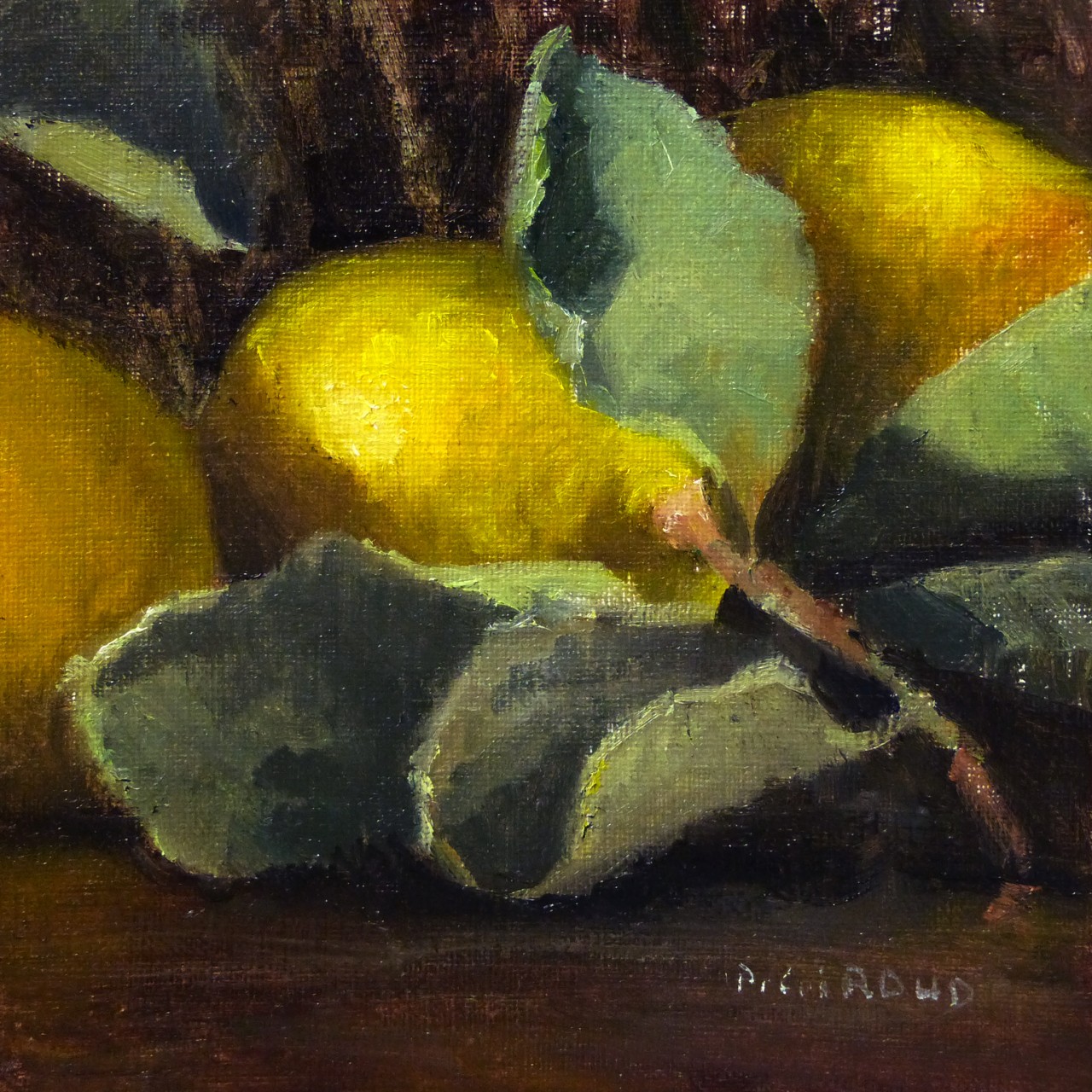 Peinture : Citrons 