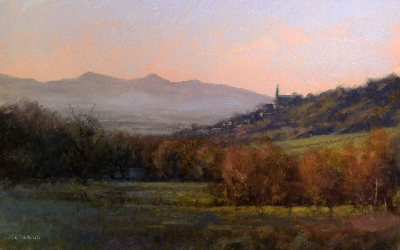 Peinture : Village de Valernes 