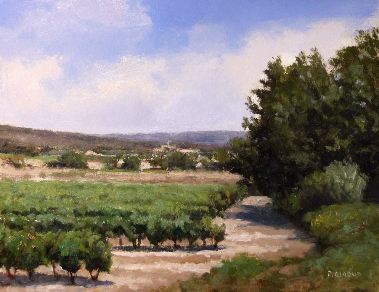 Peinture : Vignes près de Flassan 