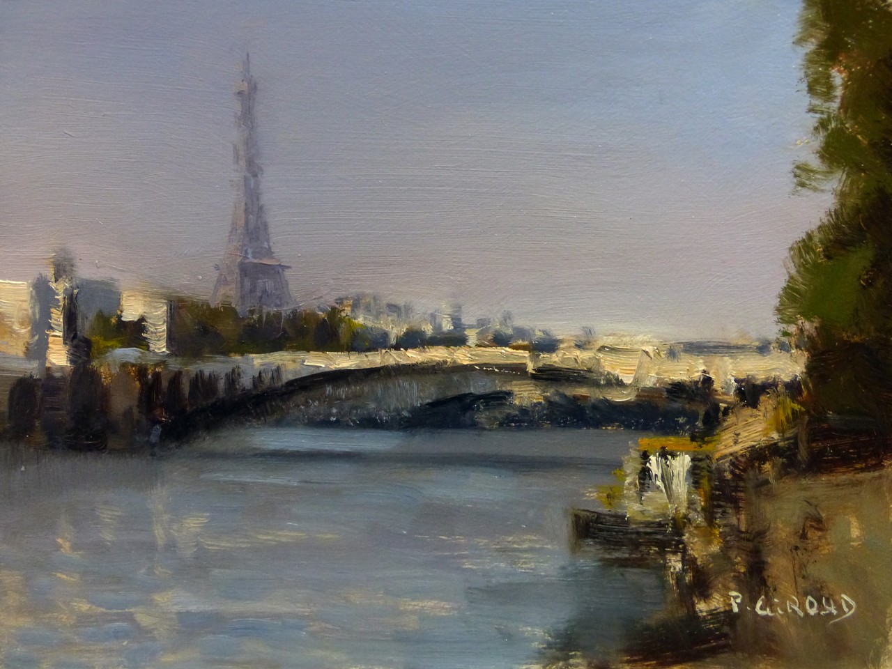 Peinture : La Seine à Paris 
