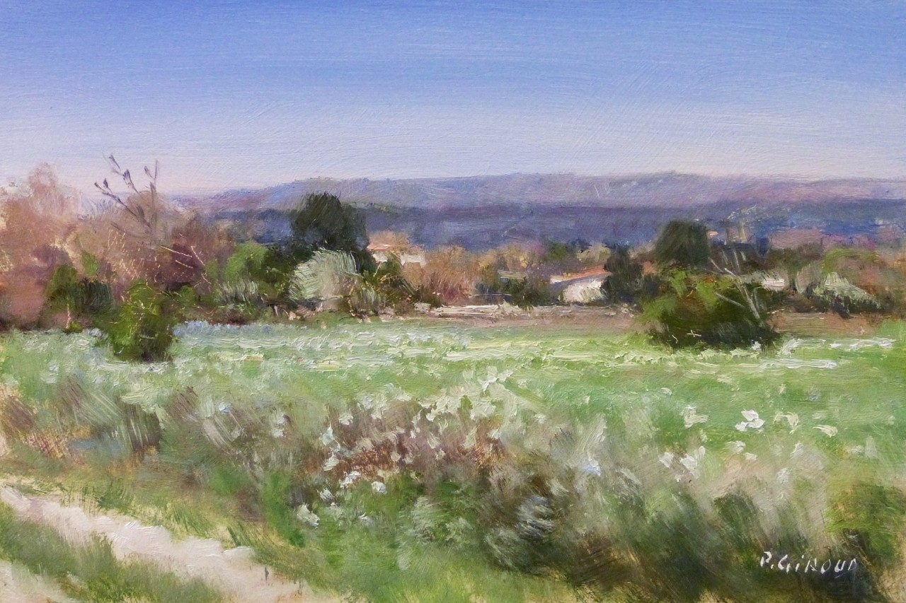 Peinture : Chemin vers Aubignosc 