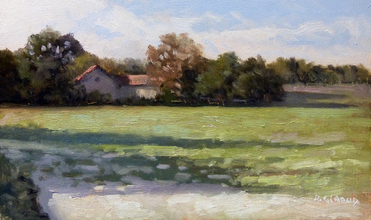 Peinture : Ferme vers Sisteron 