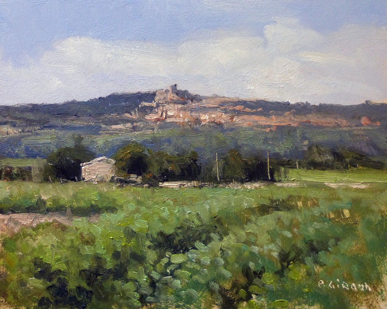 Peinture : Vignes vers Châteauneuf 