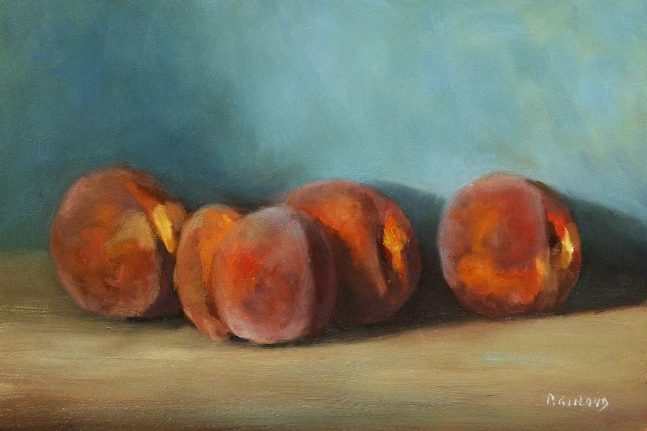 Peinture : 4 Pêches 