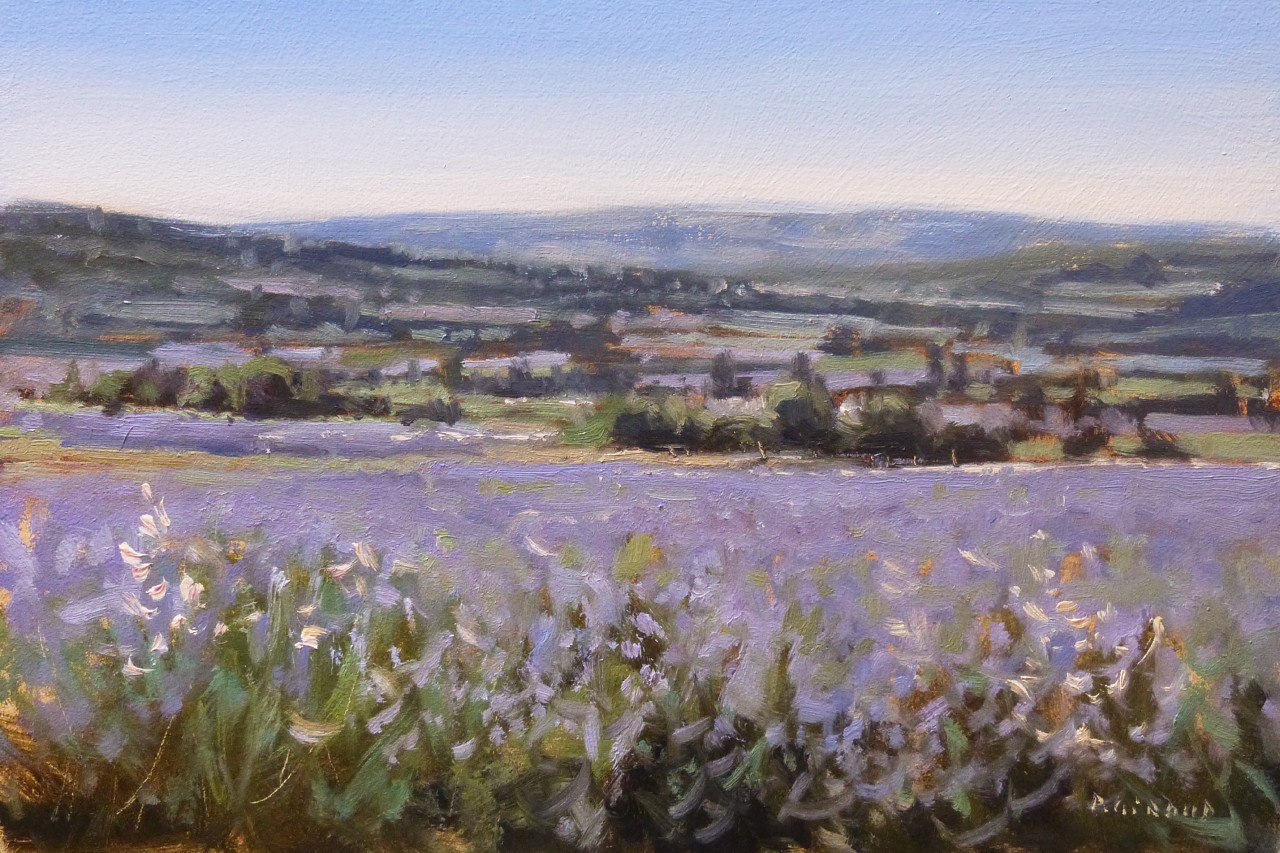 Peinture : Lavandes vers Valensole 