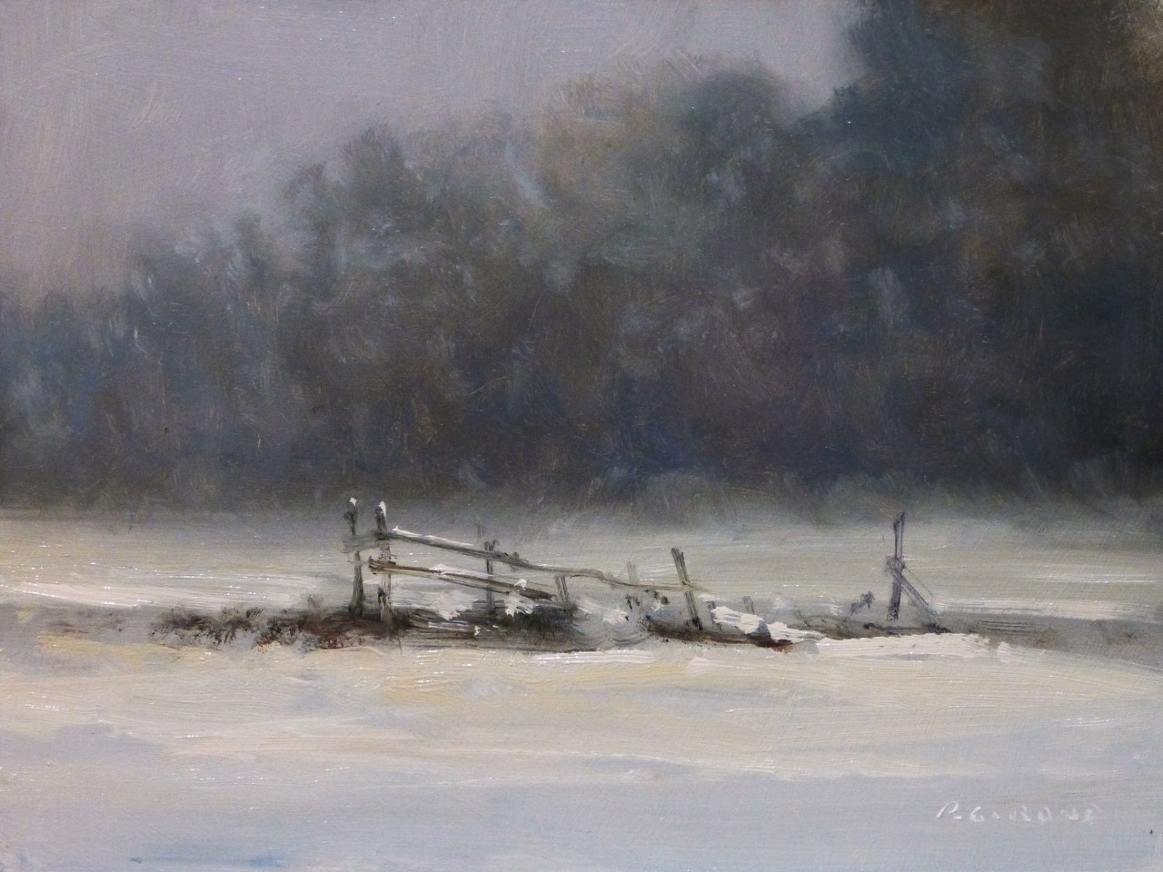 Peinture : Brume Hivernale