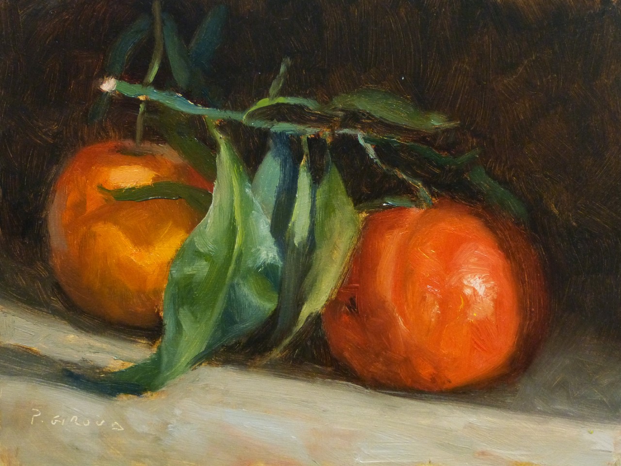 Peinture : 2 Clémentines 