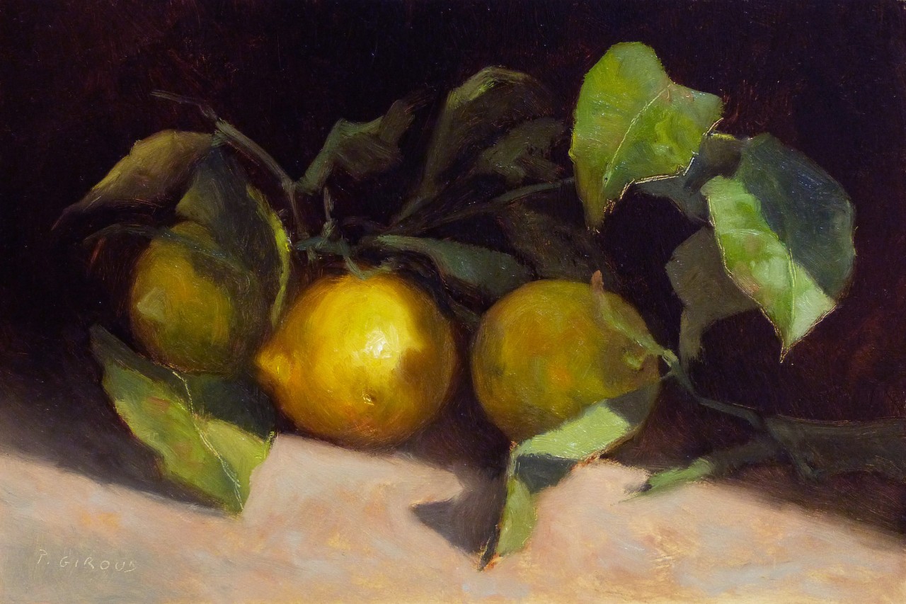 Peinture : Citrons 