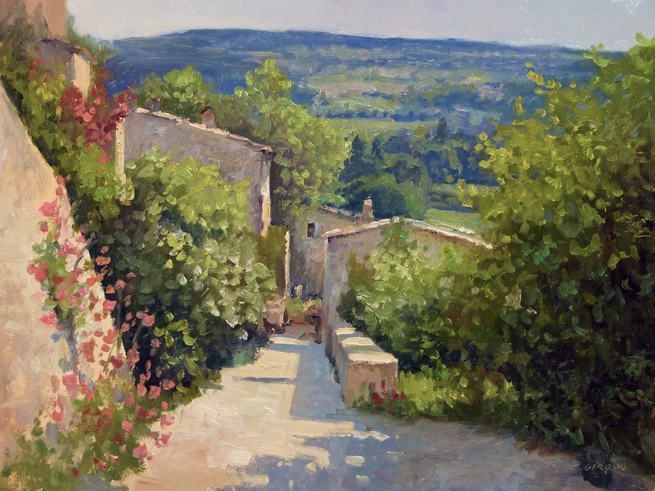 Peinture : Ruelle à Lurs 