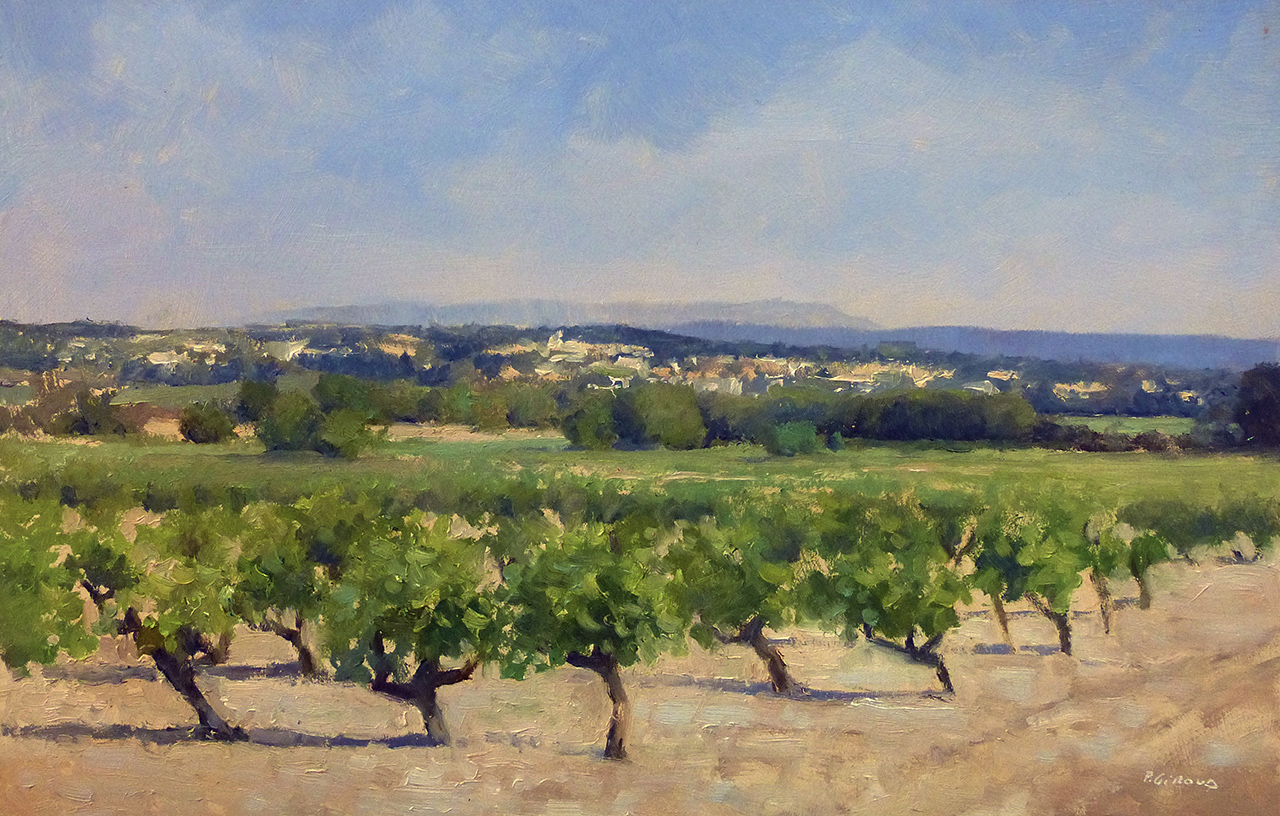 Peinture : Vignes près de Flassan 