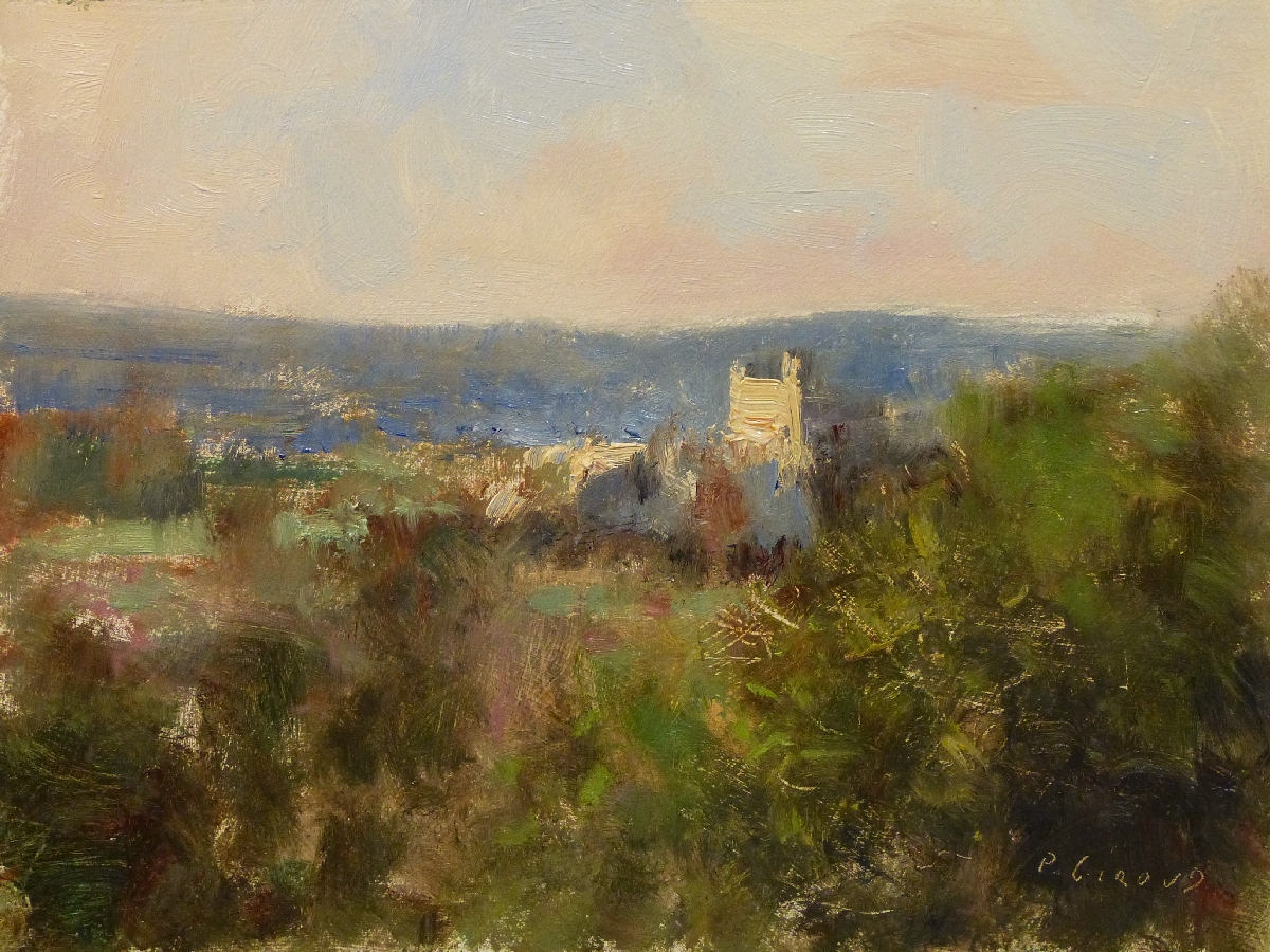 Peinture : Ruine au Bord de la Durance