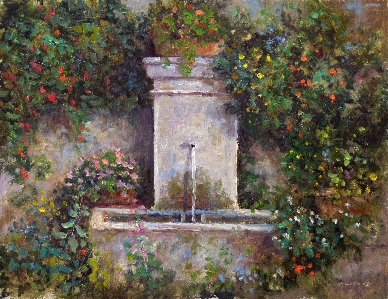 Peinture : Fontaine Provençale
