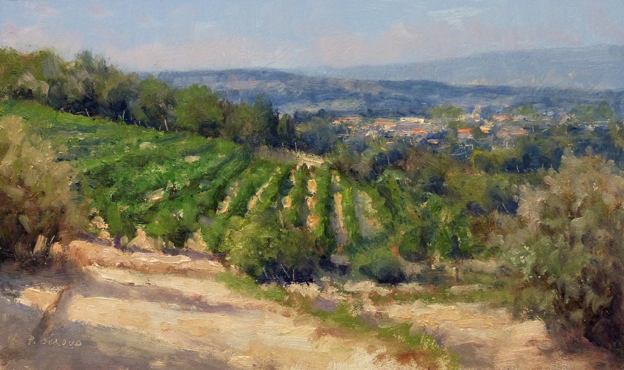 Peinture : Vignes dans le Luberon 