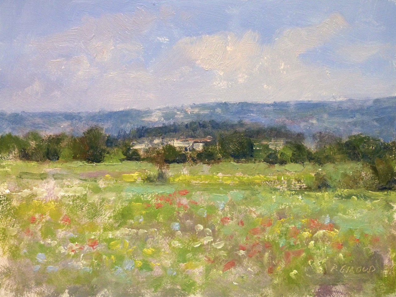 Peinture : Campagne vers Roussillon 