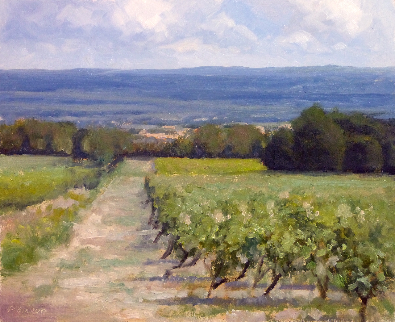 Peinture : Vignes près de Joucas 