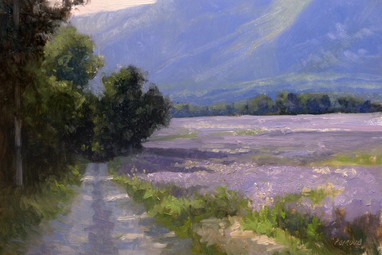 Peinture : Lavandes vers Dieulefit 