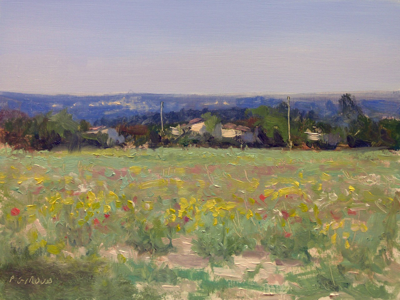 Peinture : Campagne vers Sisteron 