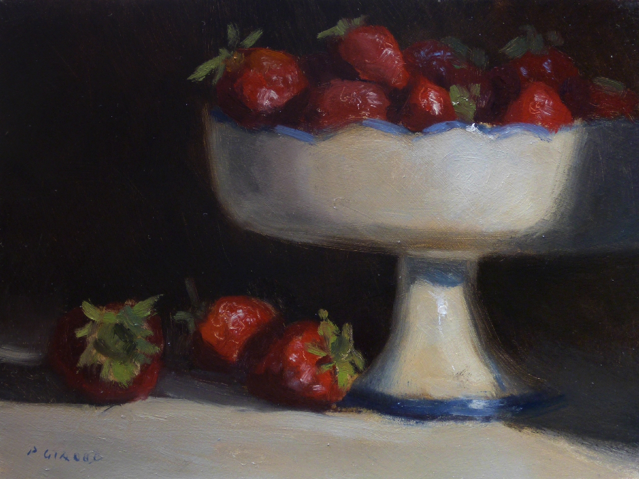 Peinture : Fraises 