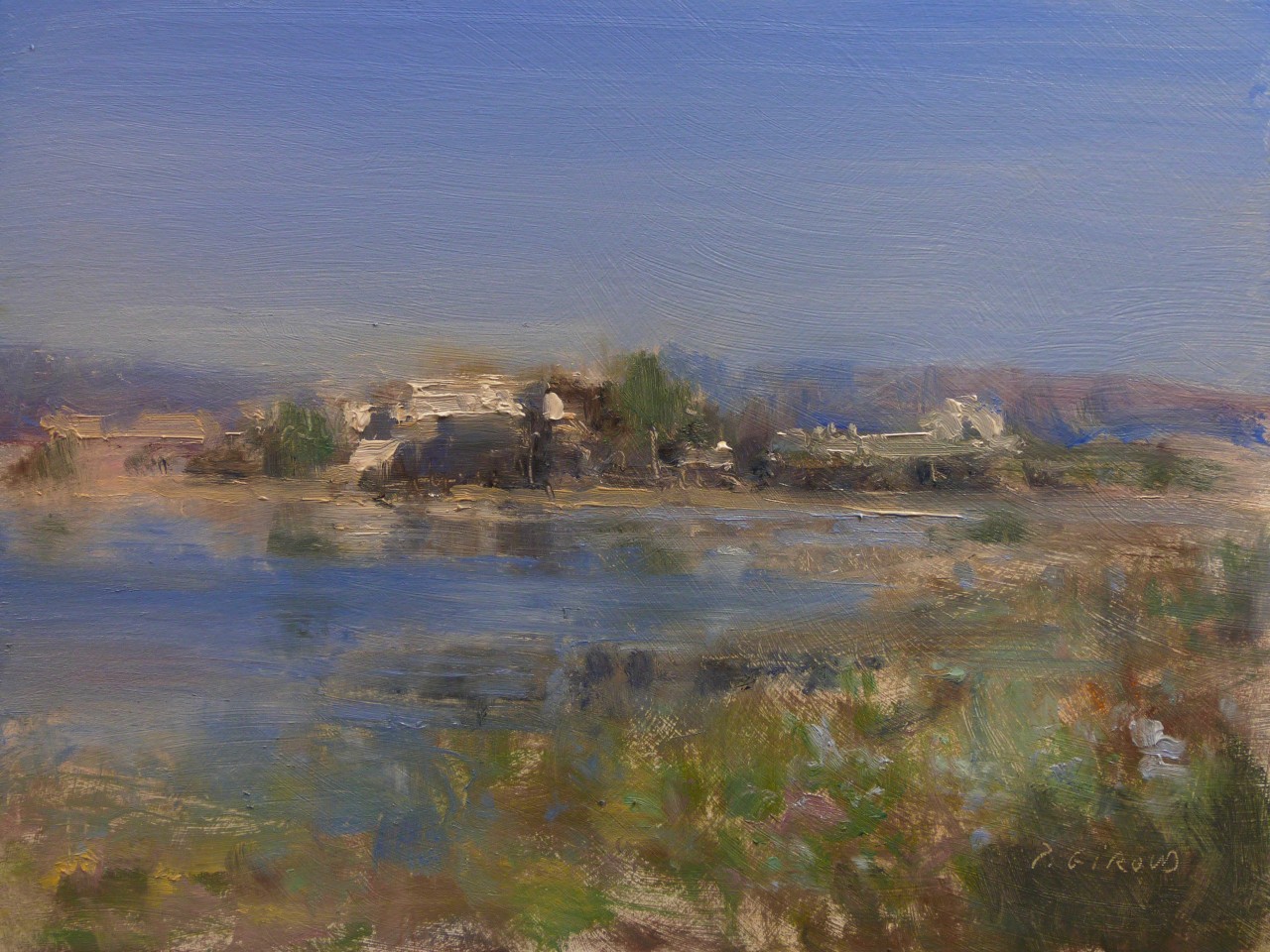 Peinture : Paysage Camarguais 