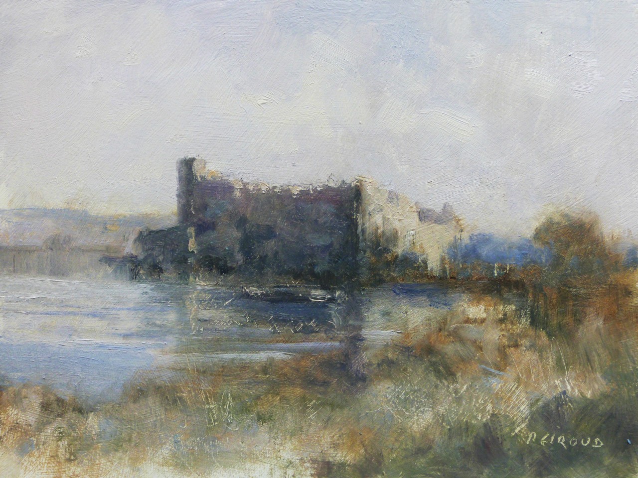 Peinture : Forteresse sur la Méditerranée (Etude) 