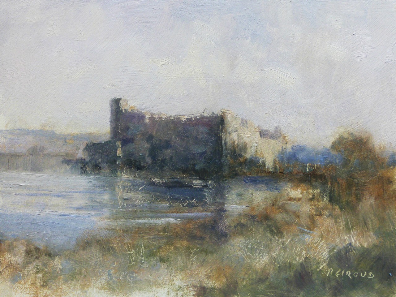 Peinture : Forteresse sur la Méditerranée (Etude)