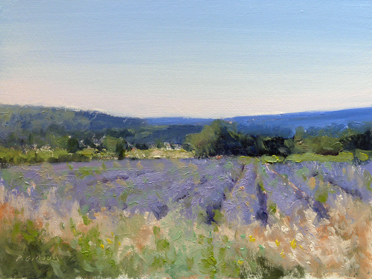 Peinture : Lavandes en Hautes-Provence 
