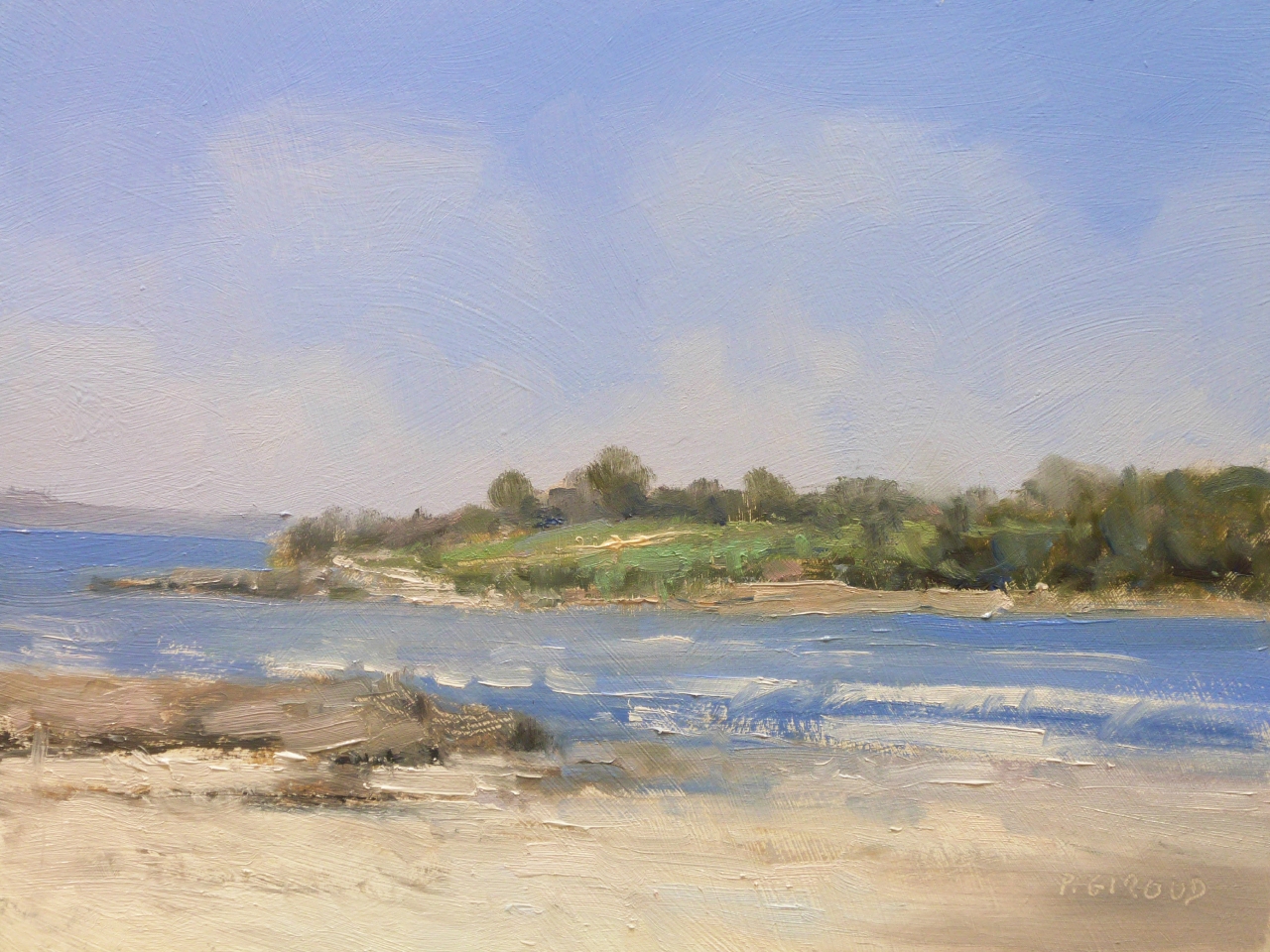 Peinture : Plage vers Gruissan 