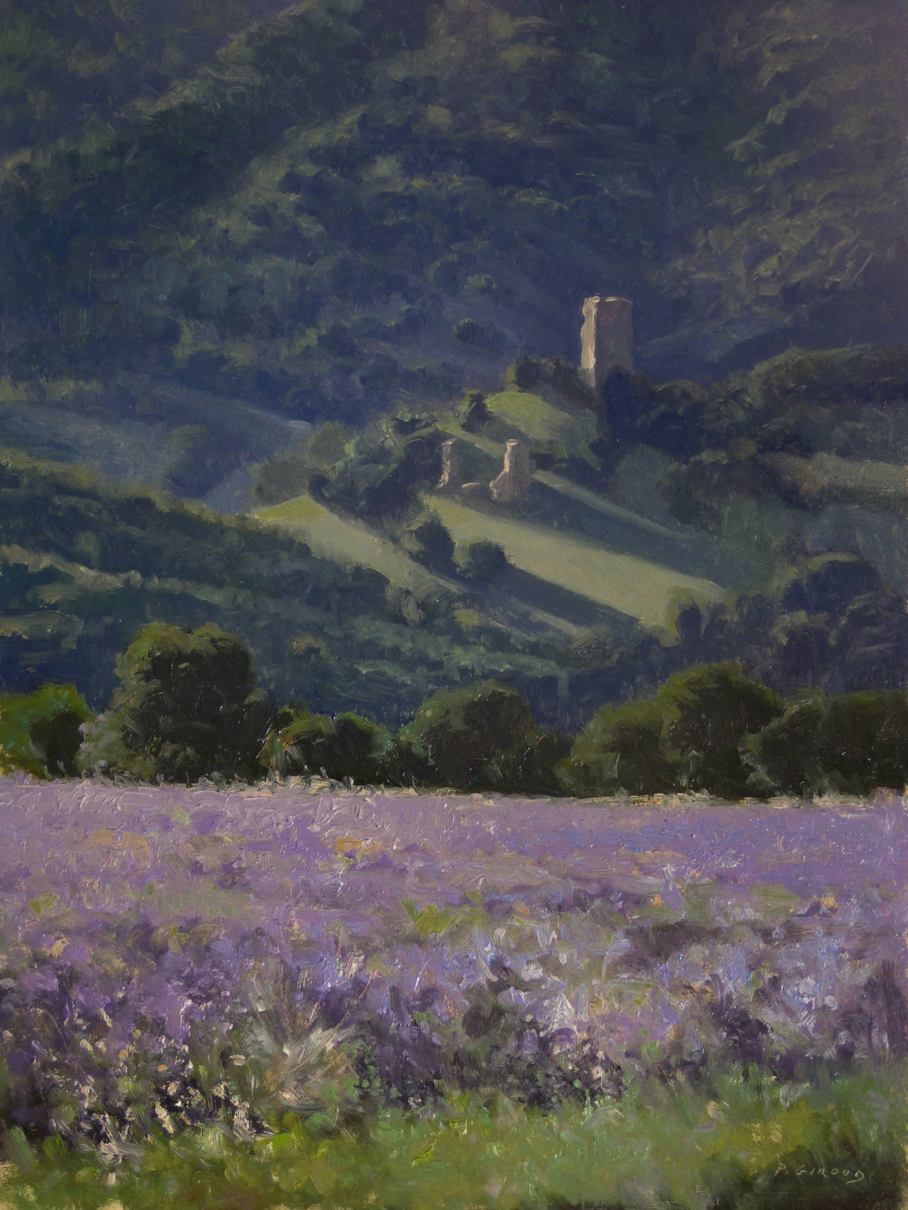 Peinture : Ancienne Tour vers Dieulefit 