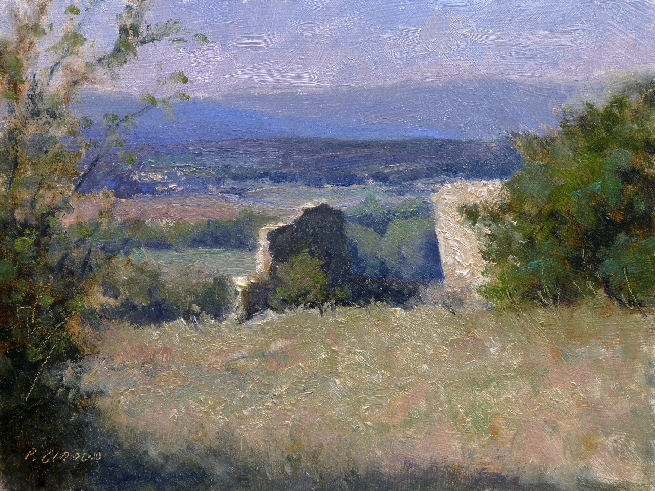Peinture : Cabanons en Ruines vers Sisteron 