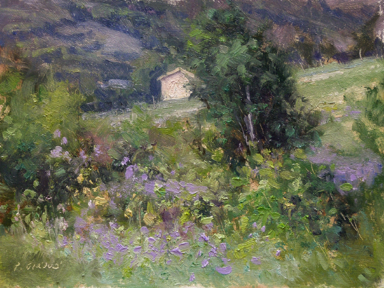 Peinture : Cabanon dans le Jabron 