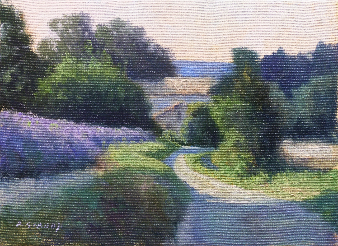 Peinture : Lavandes vers Taulignan 