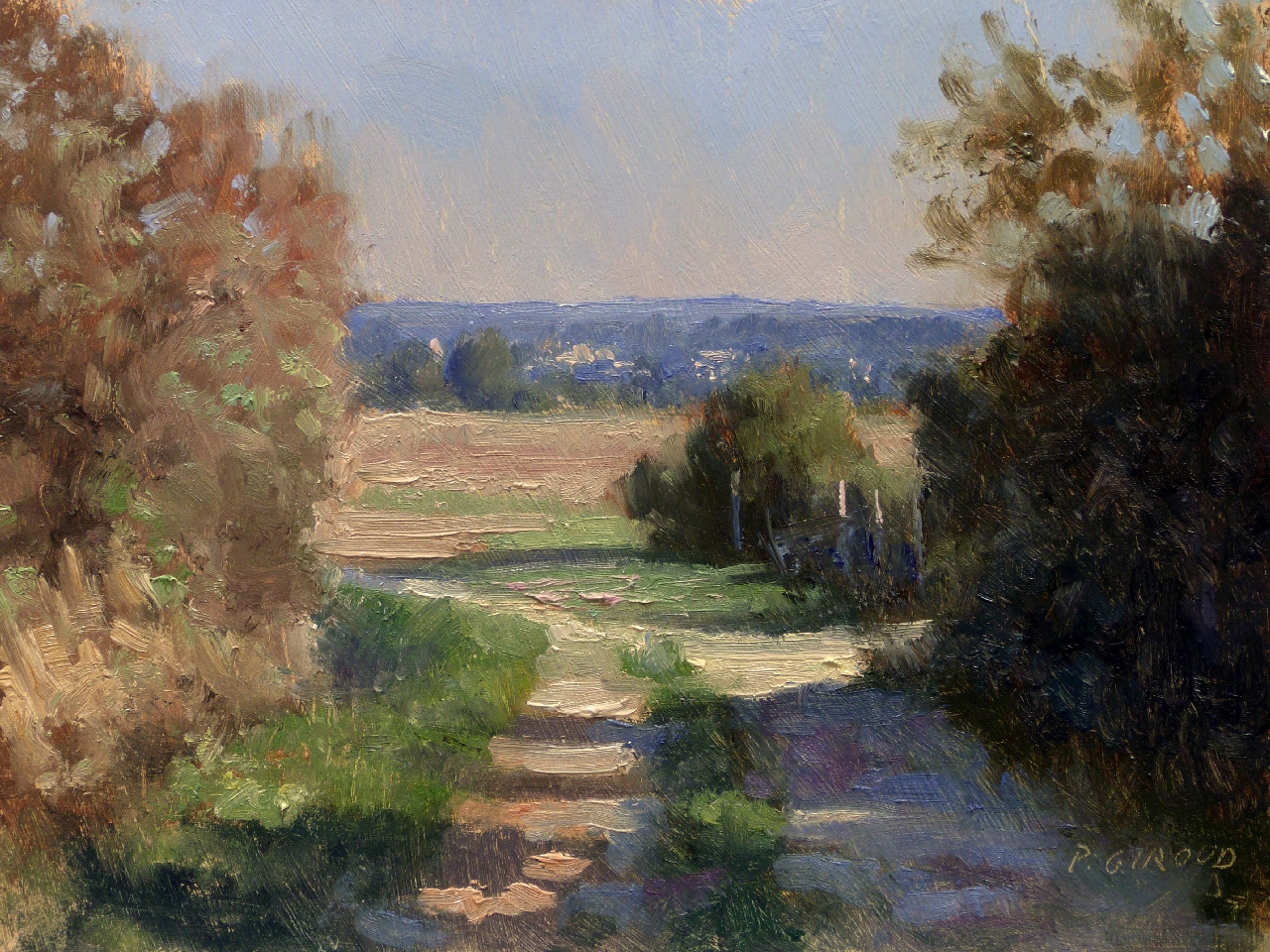 Peinture : Chemin près de Sisteron 