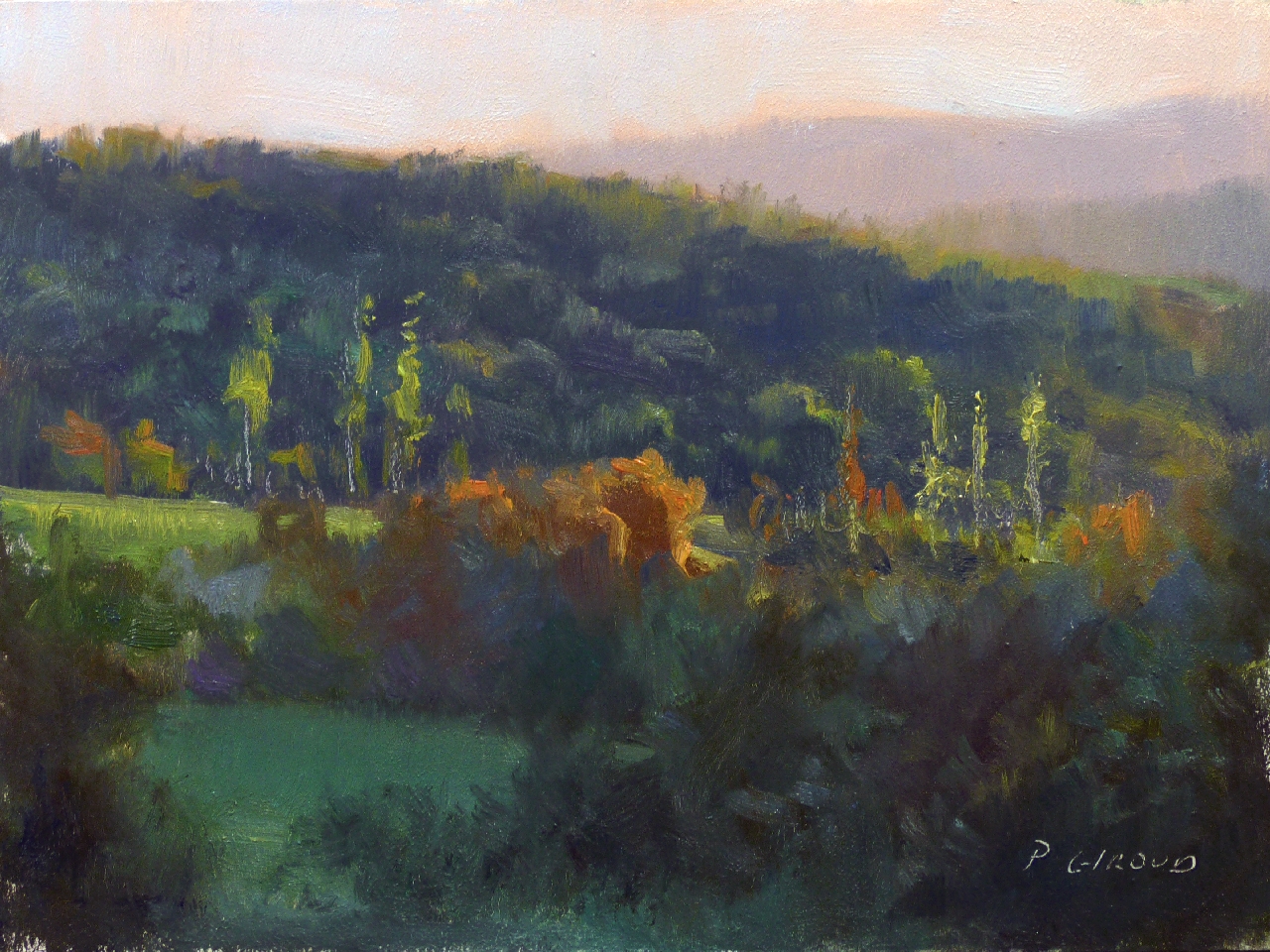 Peinture : Derniers Rayons de Soleil 