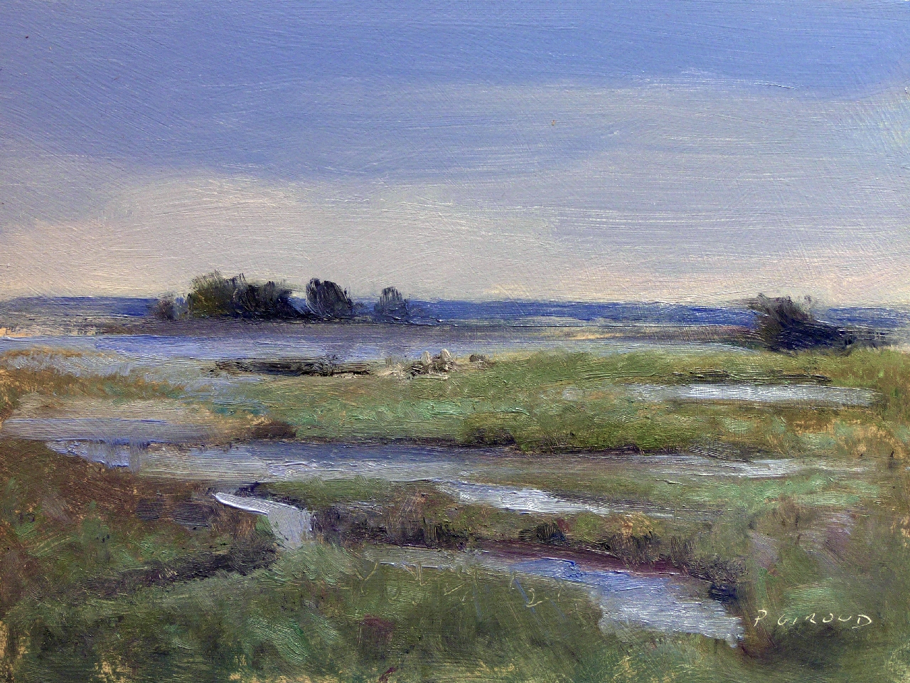 Peinture : Marée Basse en Bretagne 