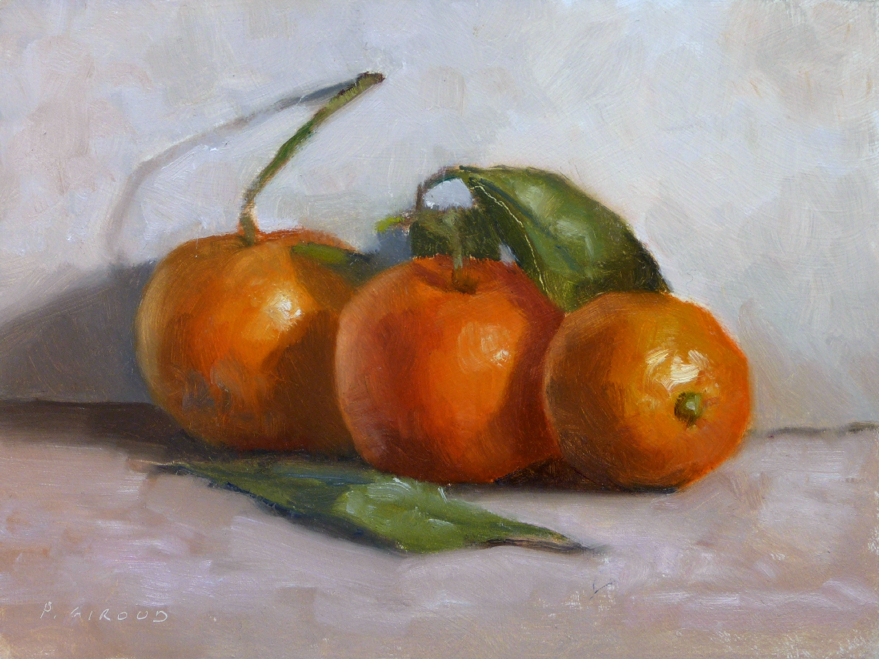 Peinture : 3 Clémentines 