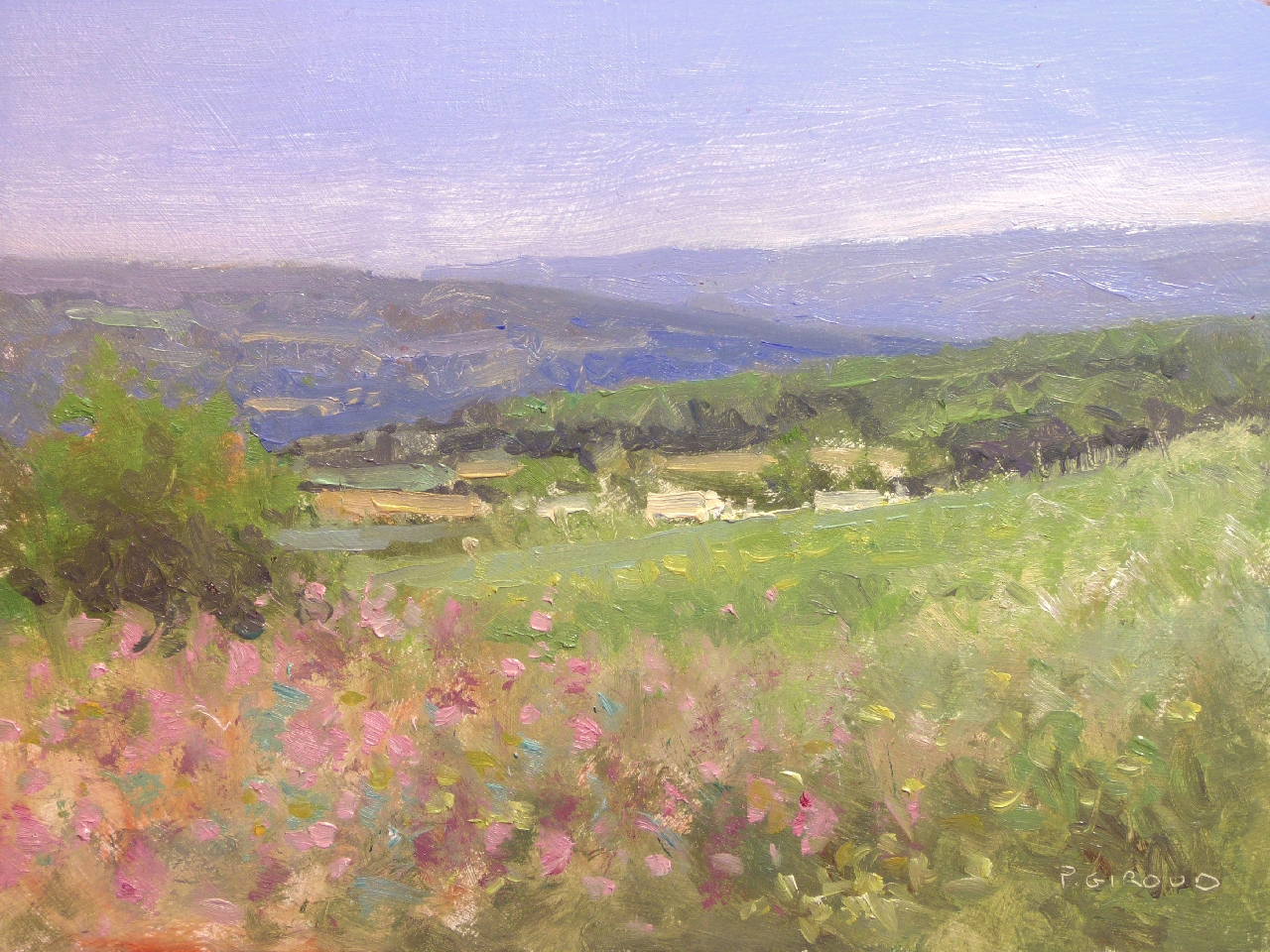 Peinture : Champs dans le Luberon 