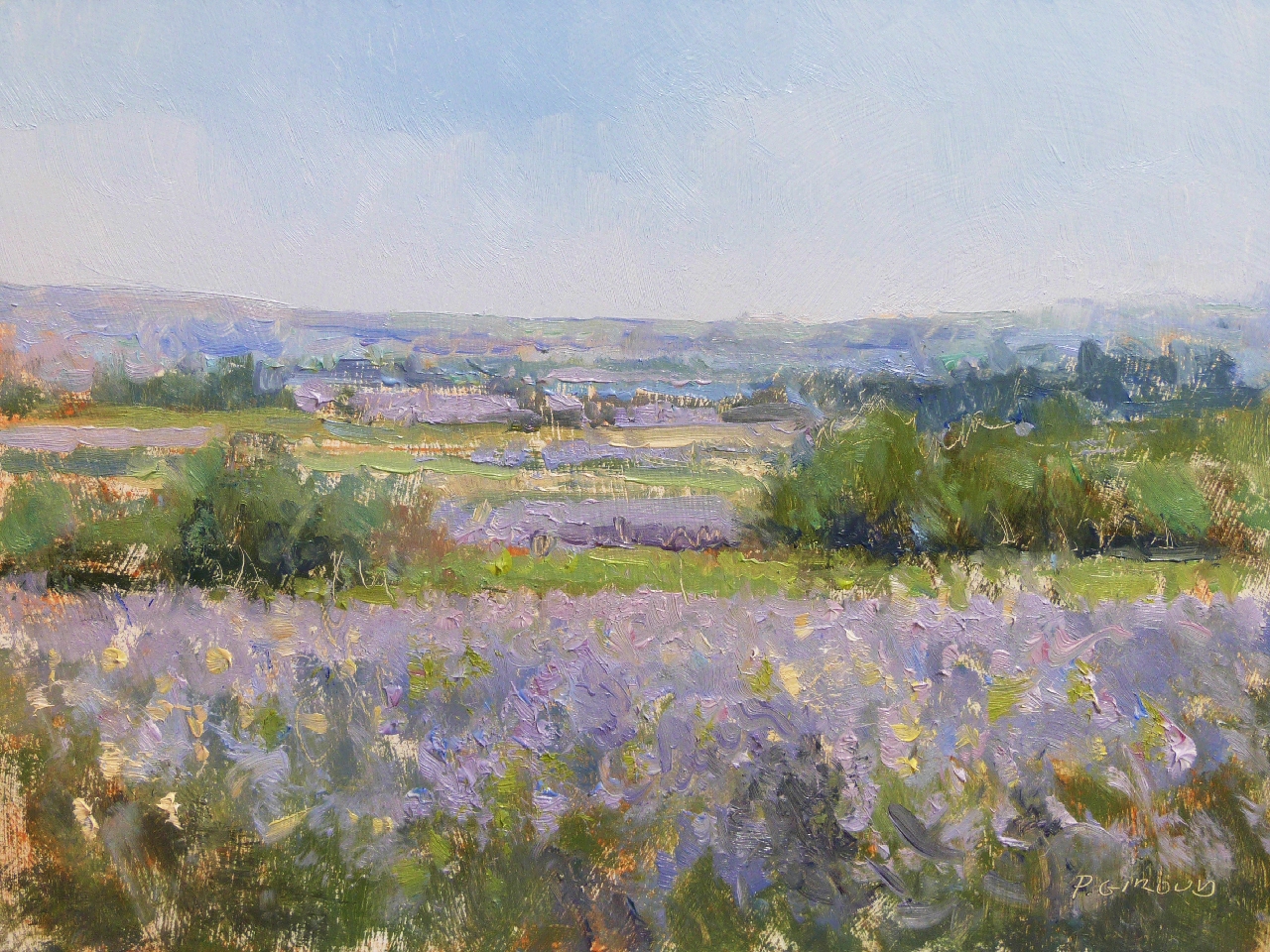 Peinture : Lavandes vers Valensole 