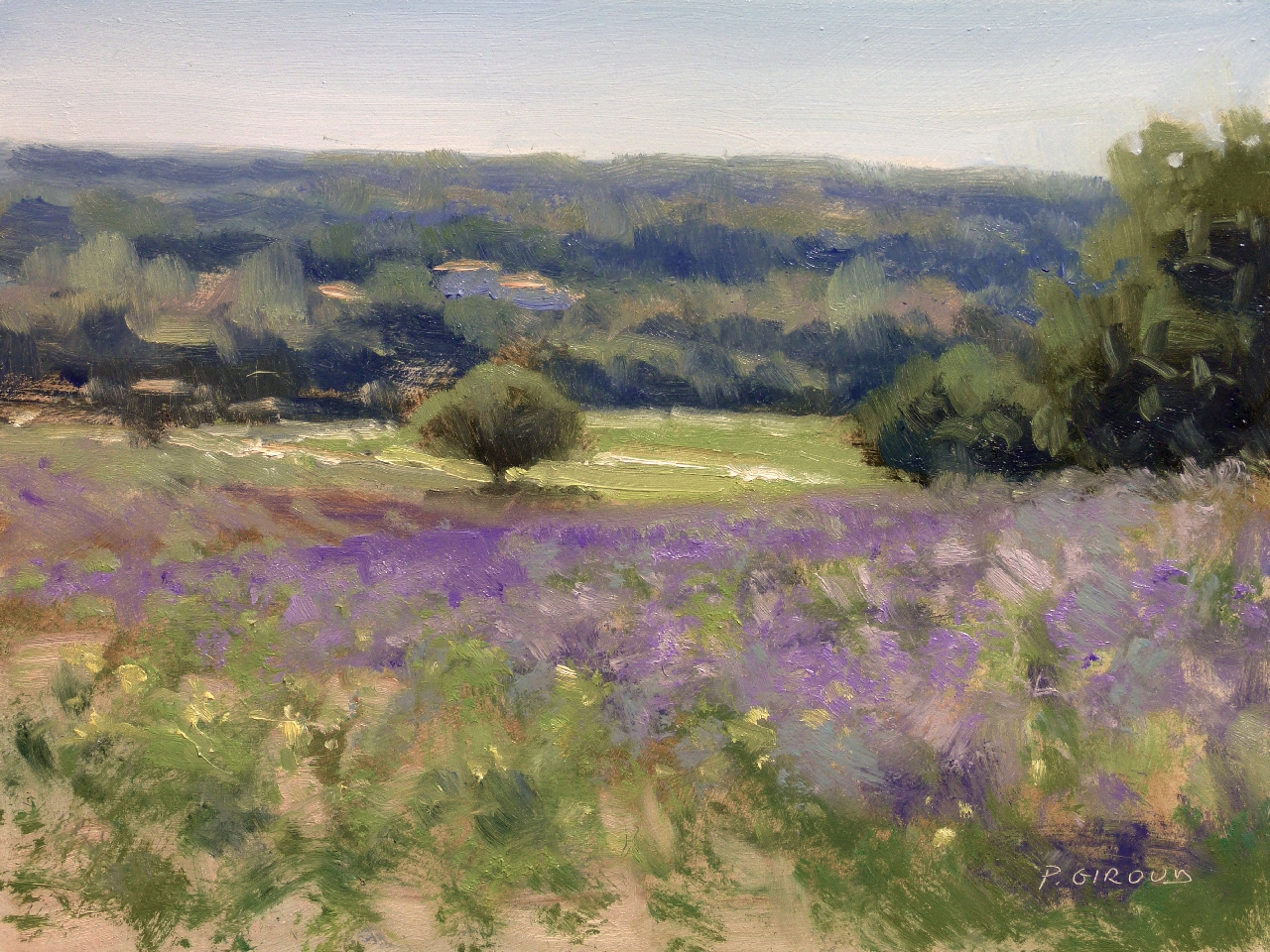 Peinture : Lavandes vers Grignan 