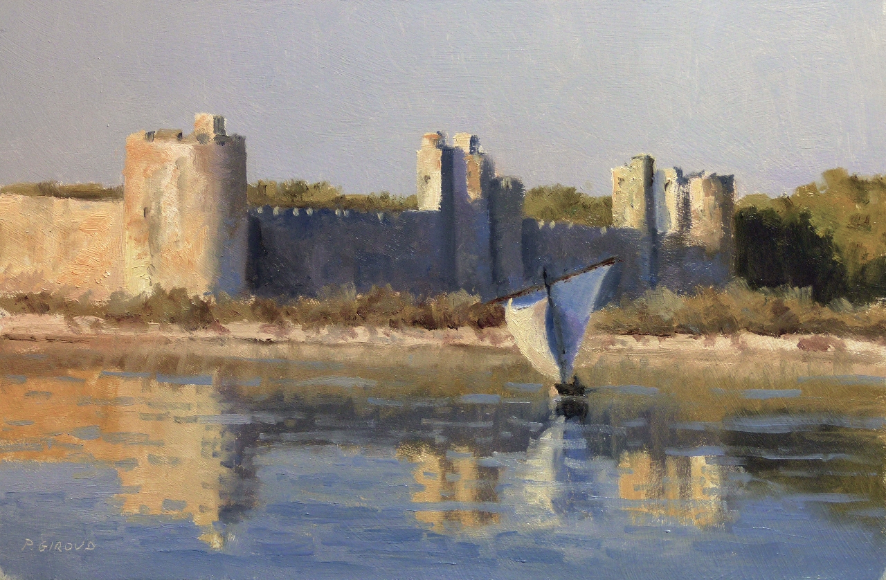 Peinture : Voiler à Aigues-Mortes